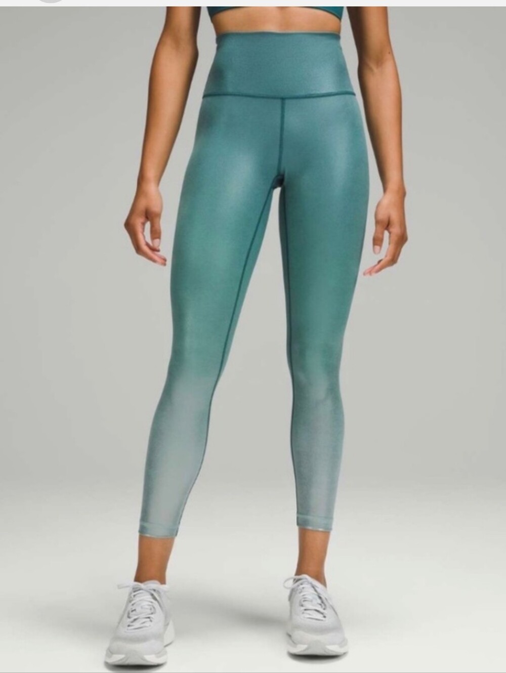 Lululemon Wunder Train High Rise Tights 25" Foil Teal Ombre Gradient 6